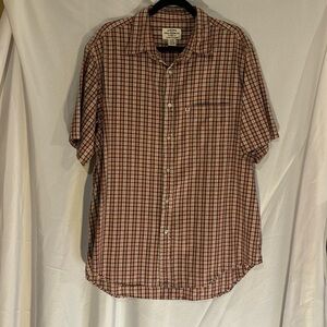 Ralph Lauren Polo Jeans Co Plaid Short Sleeve Button down Shirt Size CL